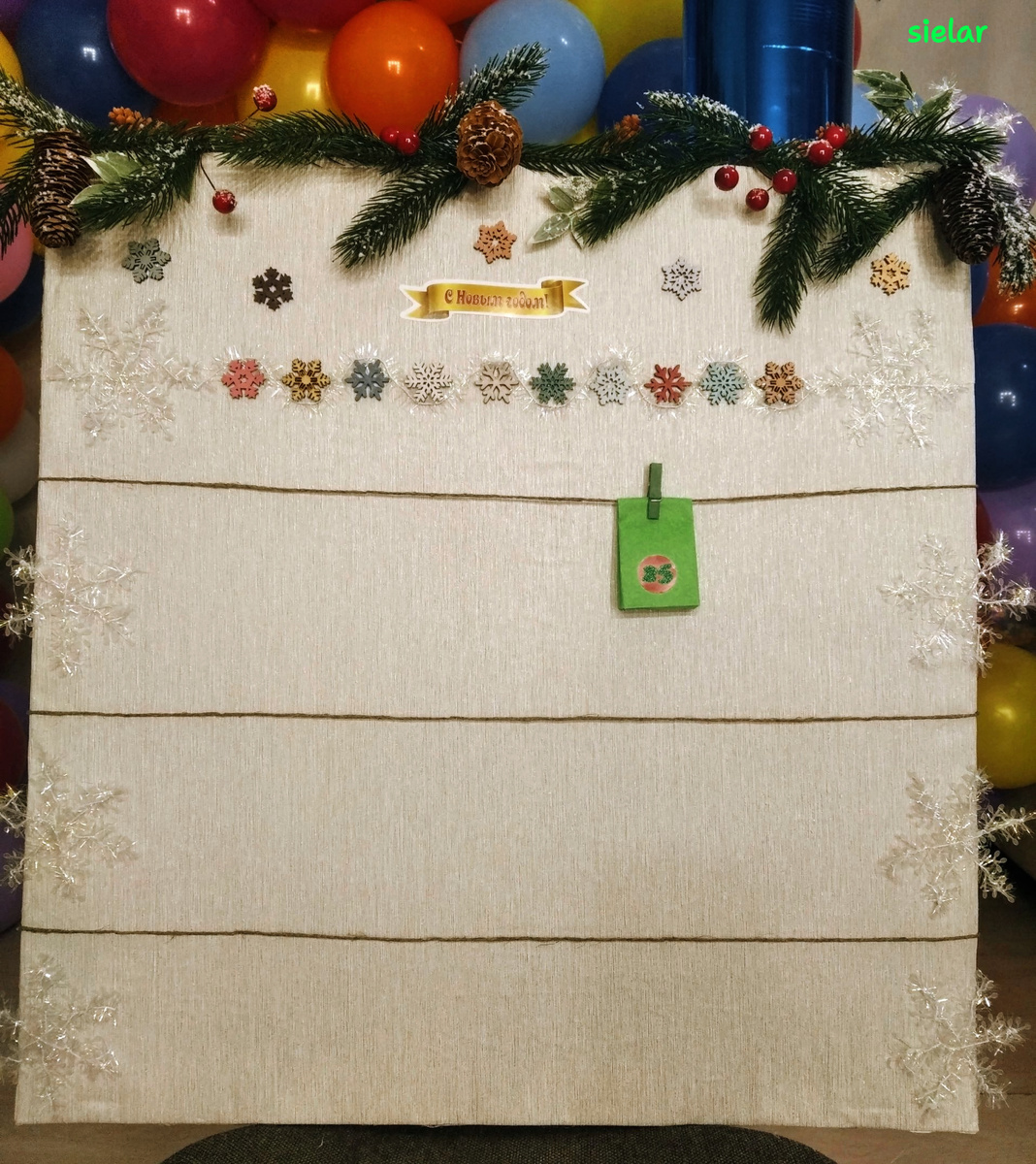 Адвент-календарь в процессе изготовления. 