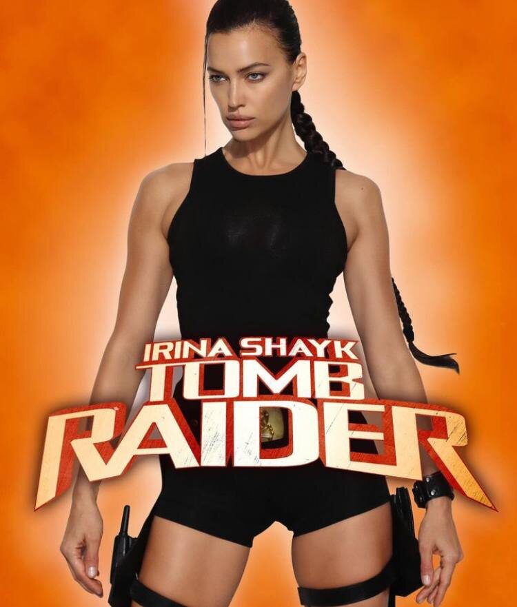 Ирина Шейк в образе Лары Крофт