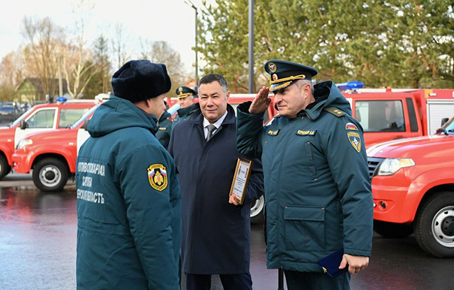 В селе Тургиново Тверской области открыли здание новой пожарной части