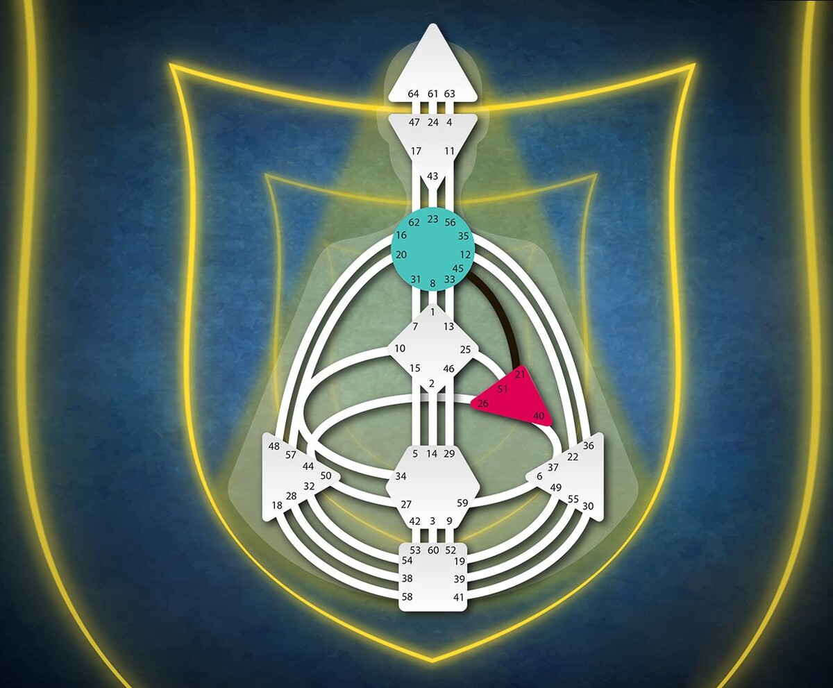 Эго-манифестируемый авторитет. У вас открыты 4 центра: корневой, эмоциональный, сакральный и селезенка, а Эго центр определен и соединен с Горлом: либо каналом 21-45, либо каналом 25-51 в паре с одним из трех каналов соединяющих Джи с Горлом (7-31, 1-8, 13-33).