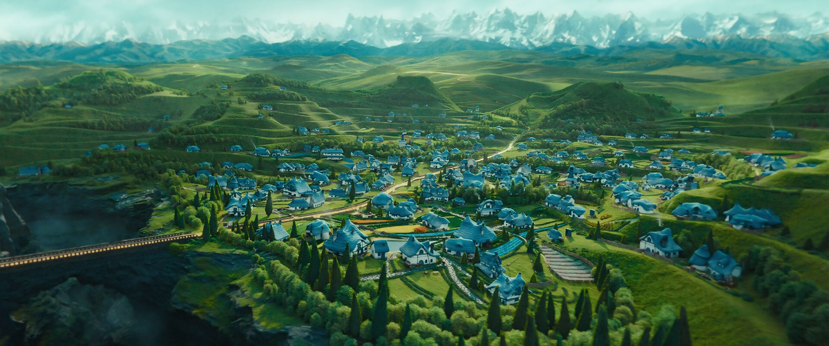 Кадр из фильма. Голубая страна Жевунов