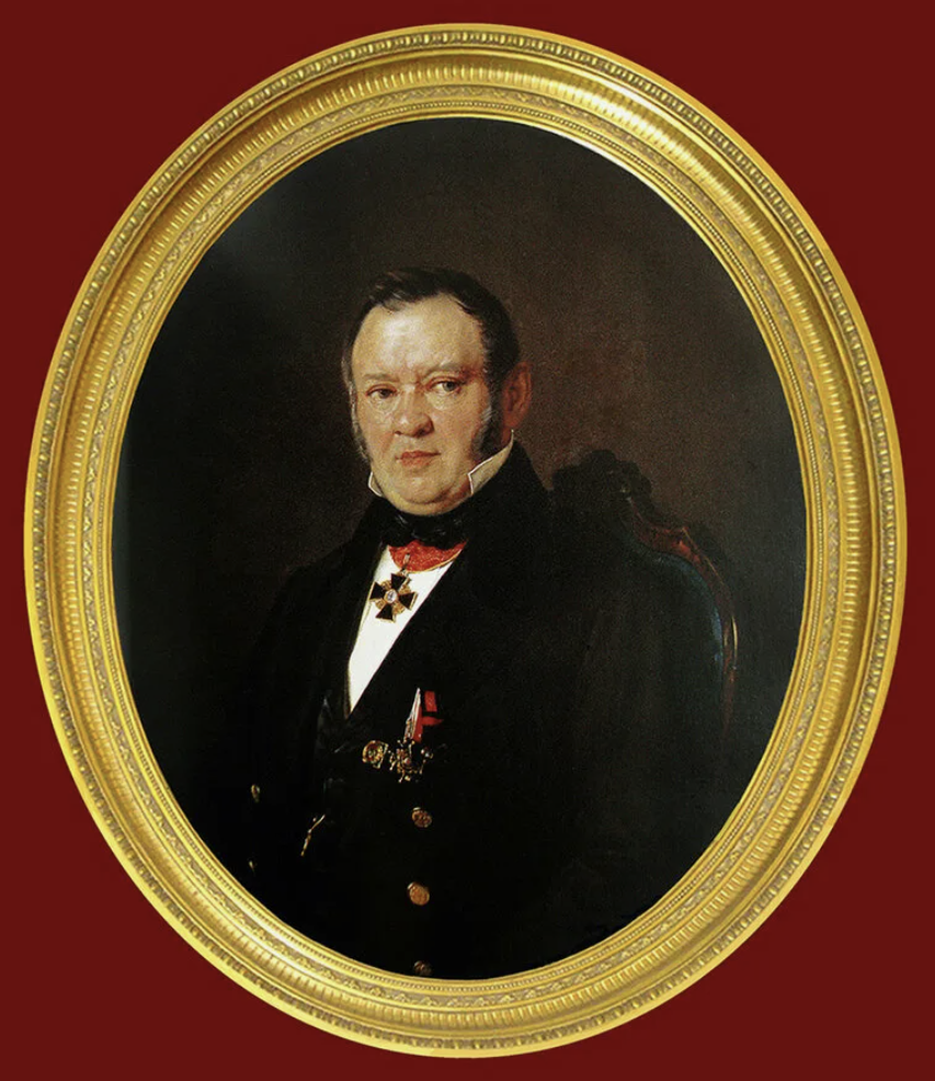 Портрет архитектора Е.В. Тюрина кисти В.В. Пукирева, 1855г., изображение из открытых источников 