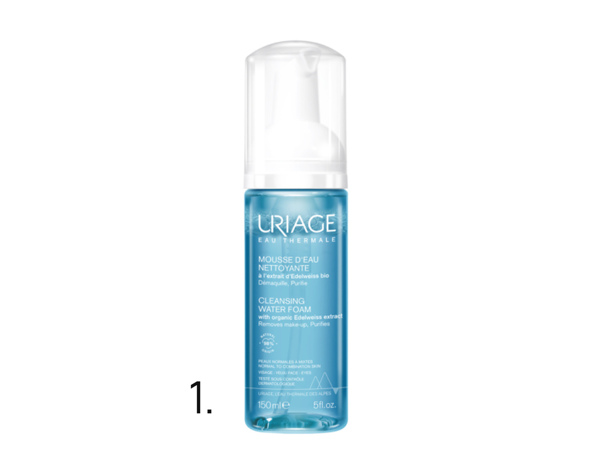 1. Очищающий мусс Uriage Mousse d'Eau Nettoyante