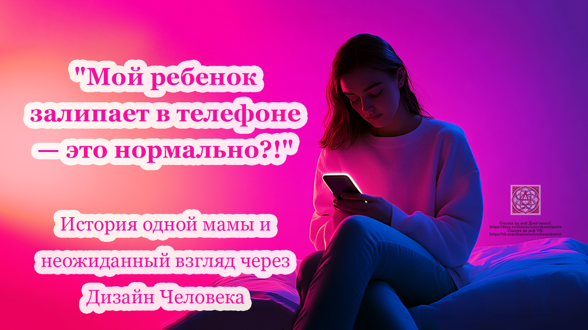 "Мой подросток залипает в телефоне — это нормально?!" История одной мамы и неожиданный взгляд через Дизайн Человека