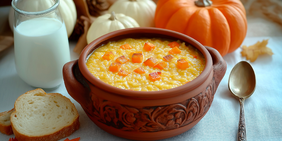 Ароматная пшенная каша с тыквой