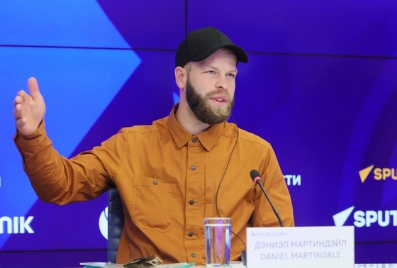    Гражданин США Дэниэл Мартиндейл на пресс-конференции в Международном мультимедийном пресс-центре медиагруппы «Россия сегодня» в Москве