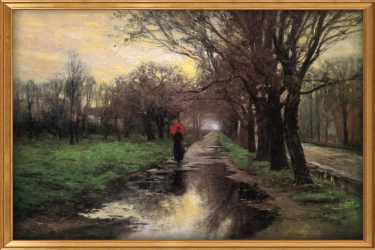 Теодор Клемент Стил - Меридиан-стрит, оттепель, 1887