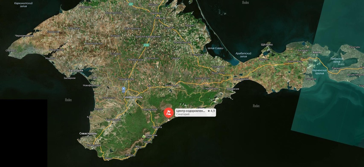 Крымский центр оздоровления имени Неумывакина на карте крымского полуострова