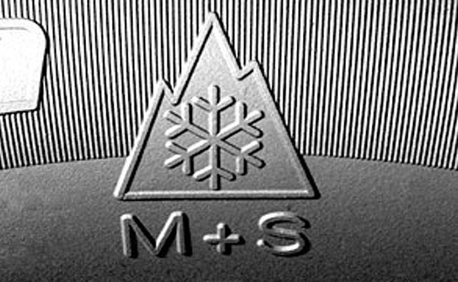 Пример маркировки зимней резины. 