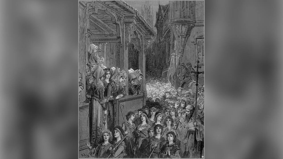 Детский крестовый поход. Гравюра Гюстава Доре