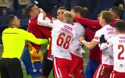     Драка в дерби ЦСКА и «Спартака»