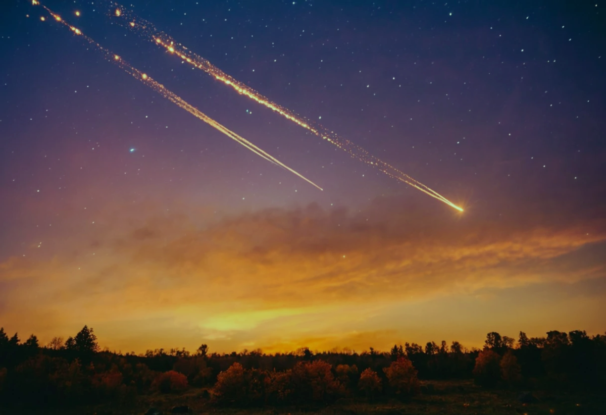 Местные видели что-то похожее на падение метеорита.