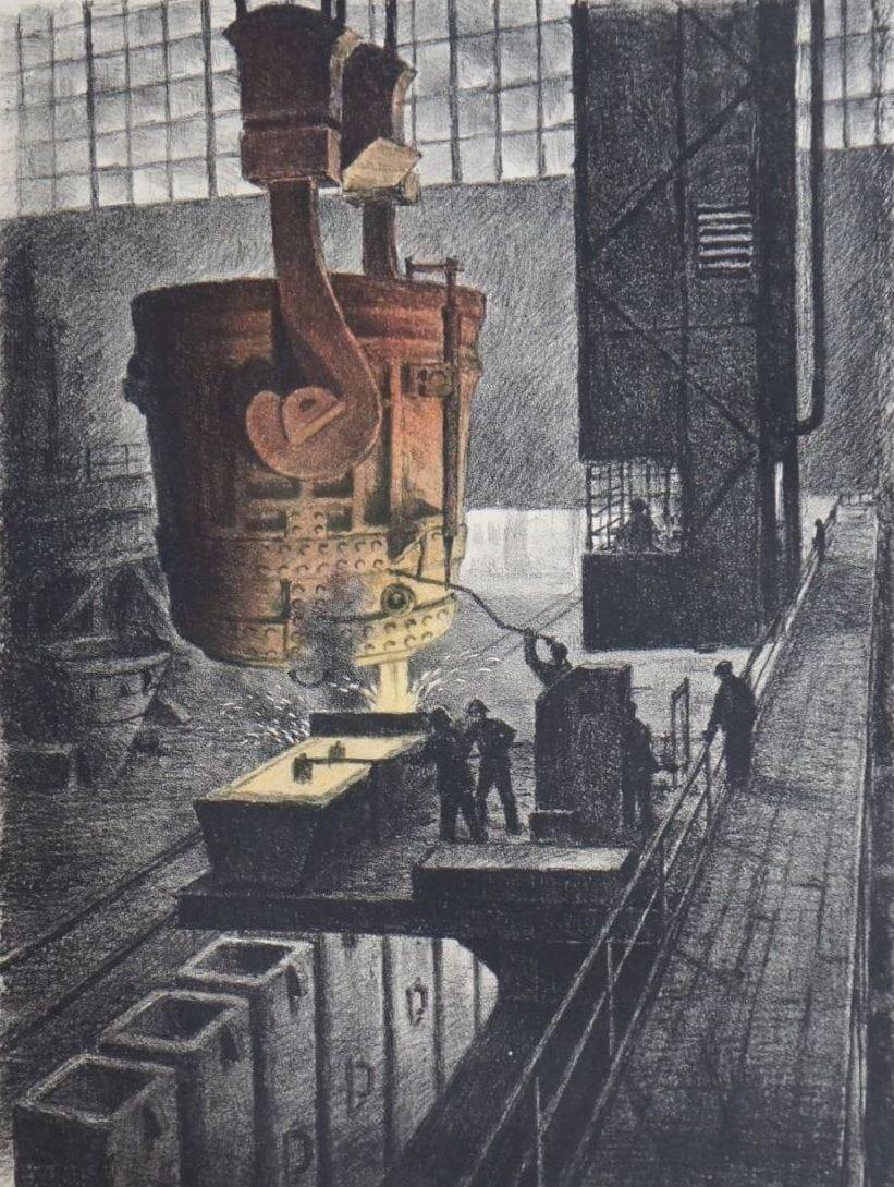 Владимир Успенский. «Донбасс. Металлургический завод». 1931