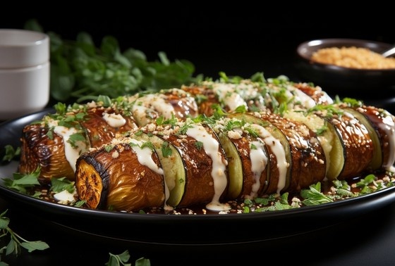    Самые вкусные блюда из баклажанов: рулетики с чесноком