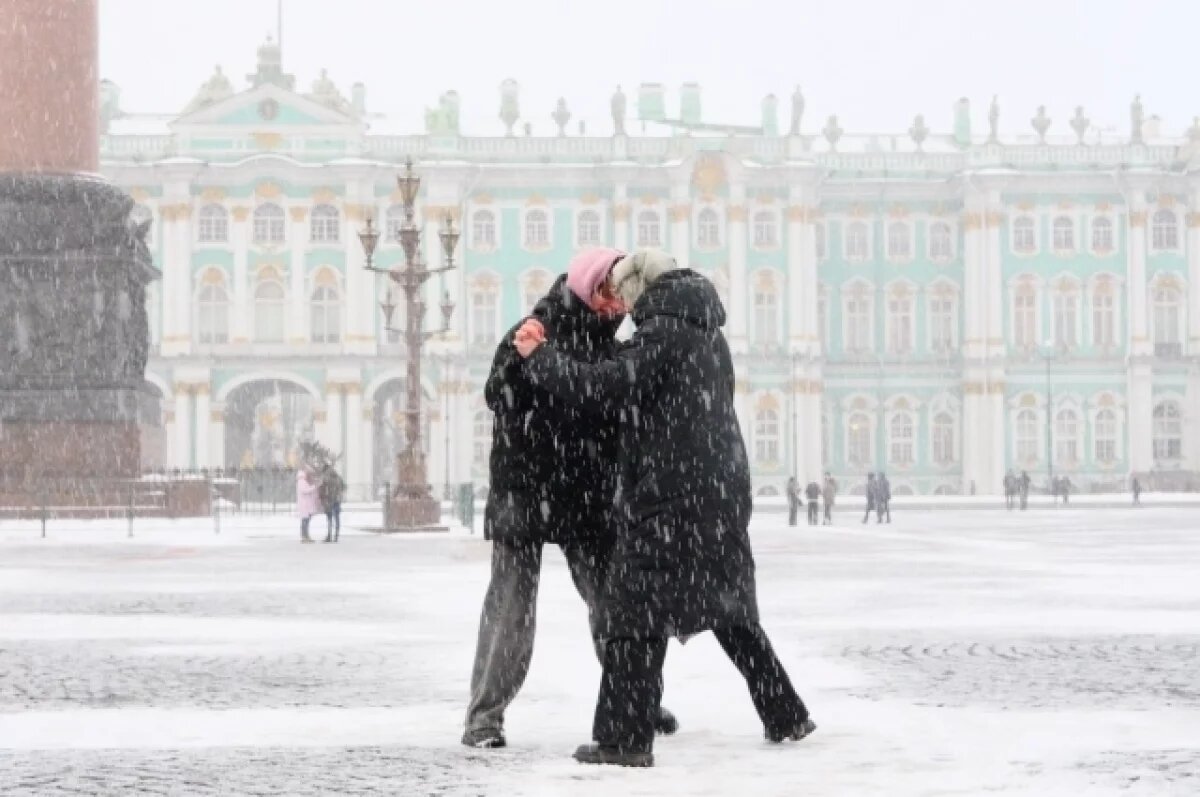    Санкт-Петербург засыплет снегом