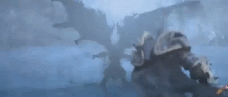 Обновлённый синематик. Плащ дёргается как картонка.