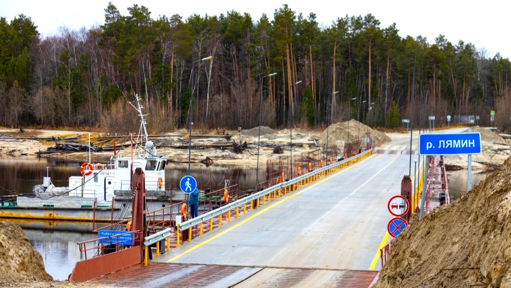    Переправу через реку Лямин готовят к ледоставу