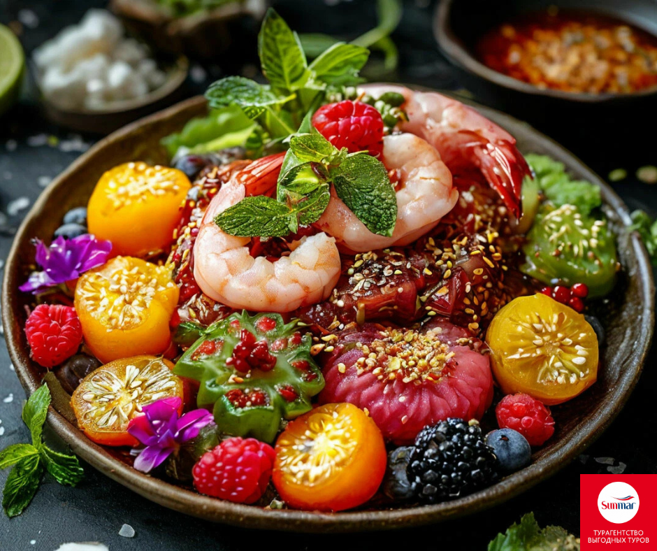 Картинка создана при помощи ИИ. Топ-10 самых странных блюд, которые стоит попробовать (или нет). 