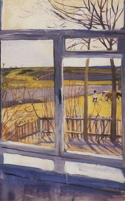  З. Серебрякова. Вид из окна в Нескучном. Фрагмент / Фото: gallerix.ru