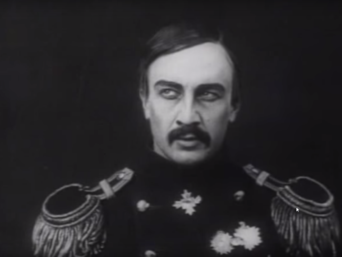 Актер Иван Мозжухин в фильме Александра Ханжонкова и Василия Гончарова «Оборона Севастополя» (Defense of Sevastopol)