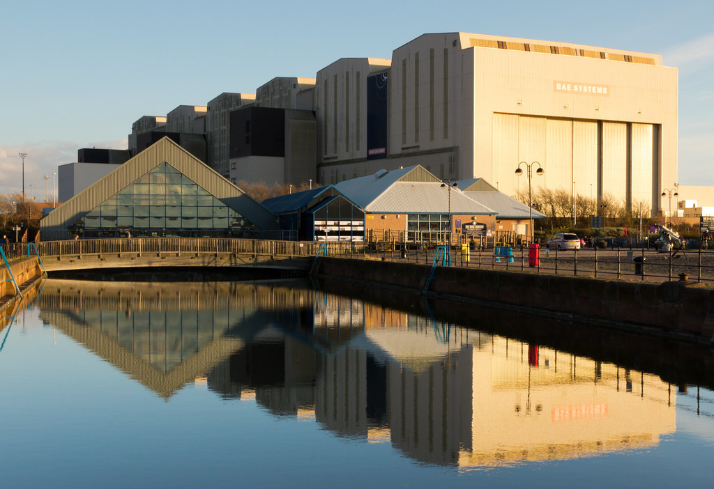 Верфь BAE Systems Submarines на которой произошел инцидент, в  настоящее время там находятся две атомных подводные лодки на разном этапе строительства