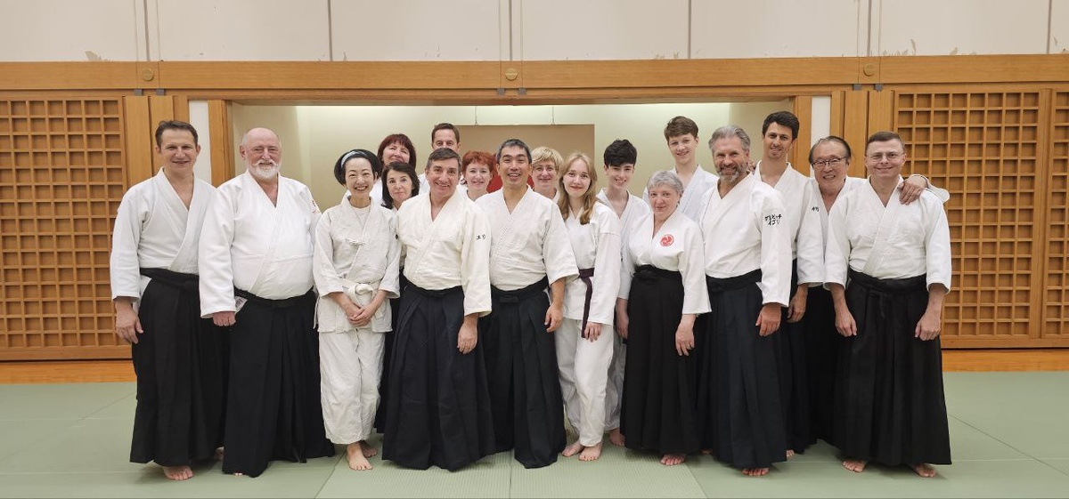 Всемирный лагерь Син Син Тоицу Айкидо, 2024, делегация из России с Синити Тохеем по центру