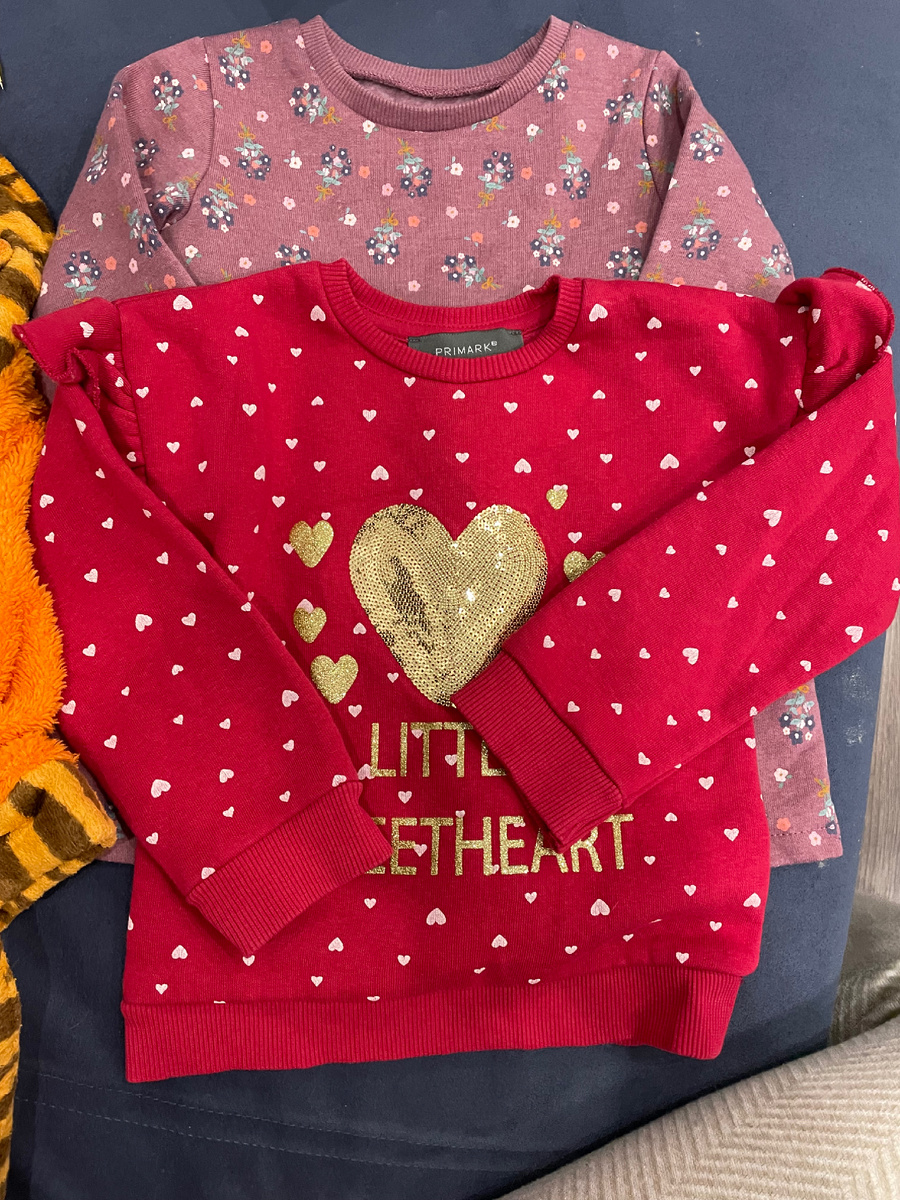 Платье с начесиком sfera, толстовка primark, халат Disney оранжевый на капюшоне мордочка тигренка (фоткать не стала, он не фотогеничный пока). Все вещи по качеству и состоянию 💣