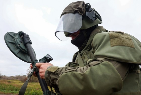    Работа ВС РФ по разминированию