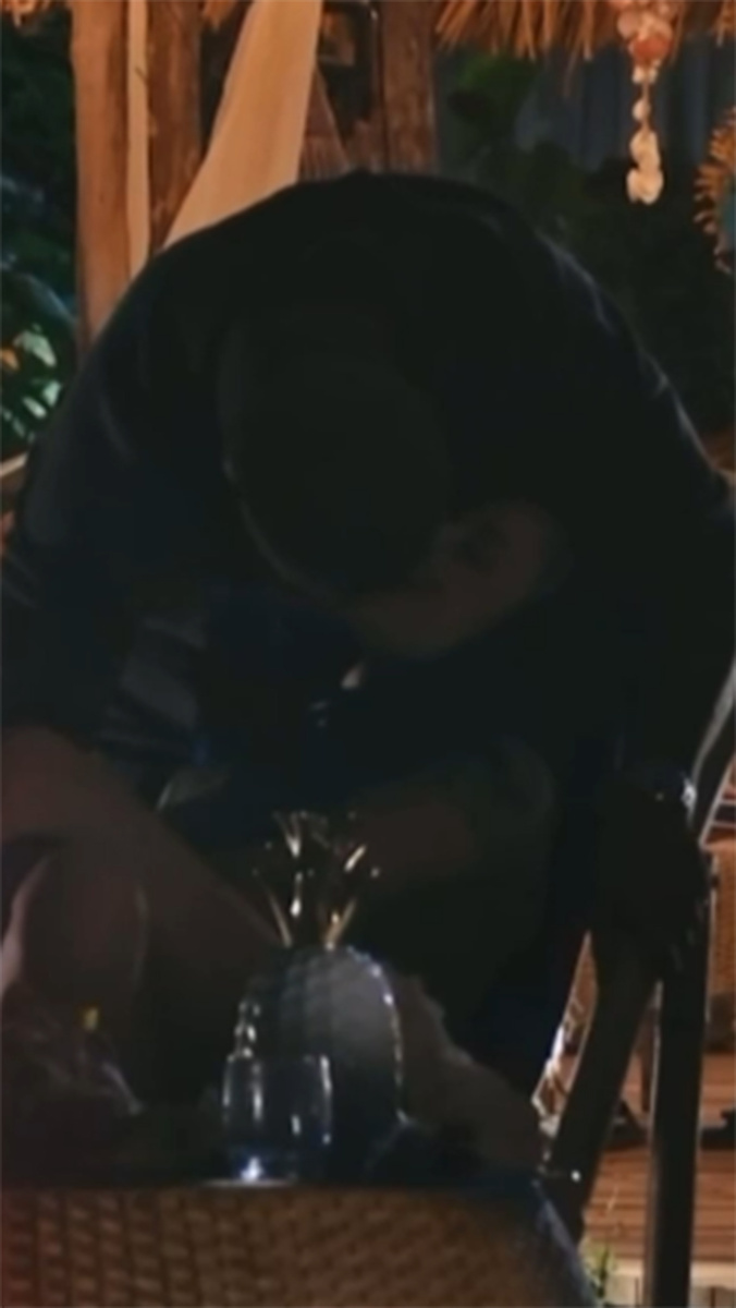 Певица Бьянка и Натан. Фото: кадр шоу «Звезды в джунглях»