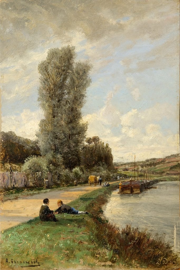 А. Боголюбов. На берегу реки. Л’Иль-Адам. Галерея Умная коллекция.
