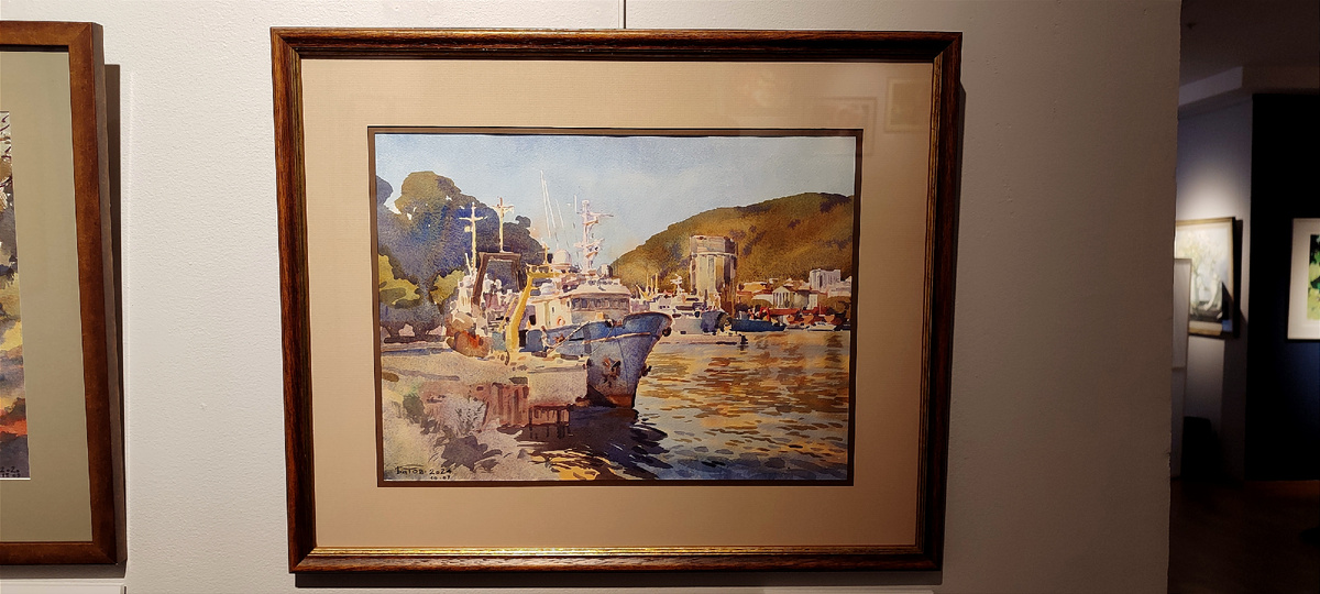 Антон Батов. Петропавловская губа. Камчатка (бумага, акварель). Фото автора.