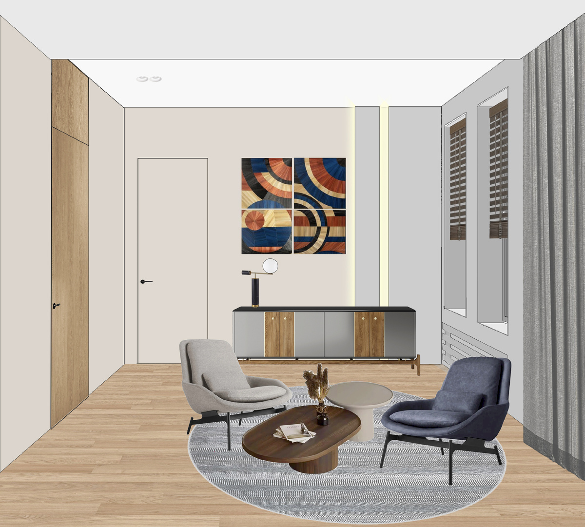 Коллаж интерьера спальни. Дизайнер Харашкевич Юлия