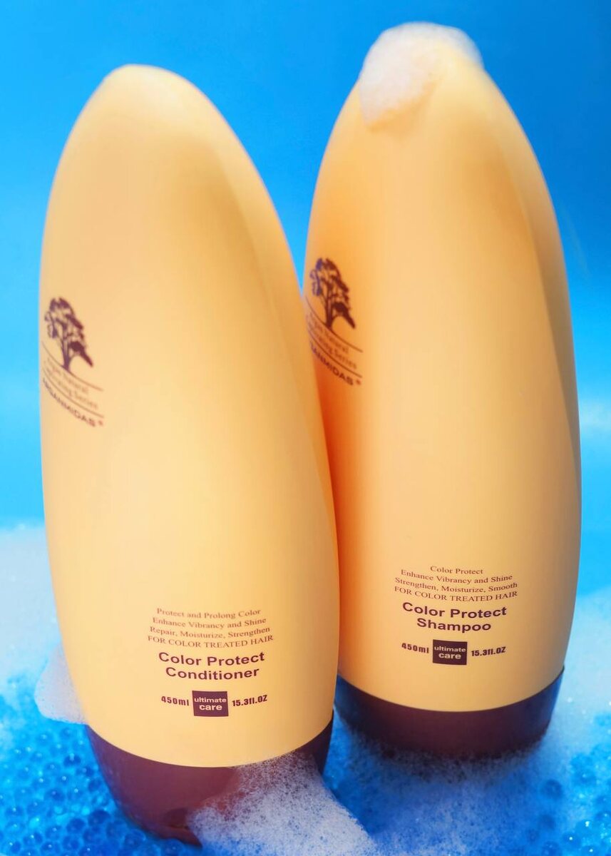 Шампунь и кондиционер Arganmidas для защиты цвета волос.