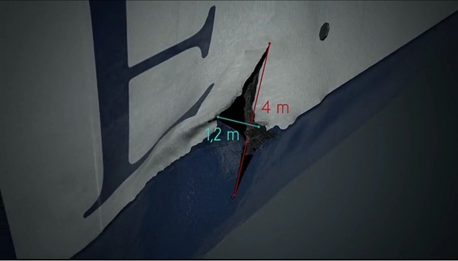 Кадр из документального фильма «"Эстония": находка, которая меняет все» («Estonia: a discovery that changes everything»).