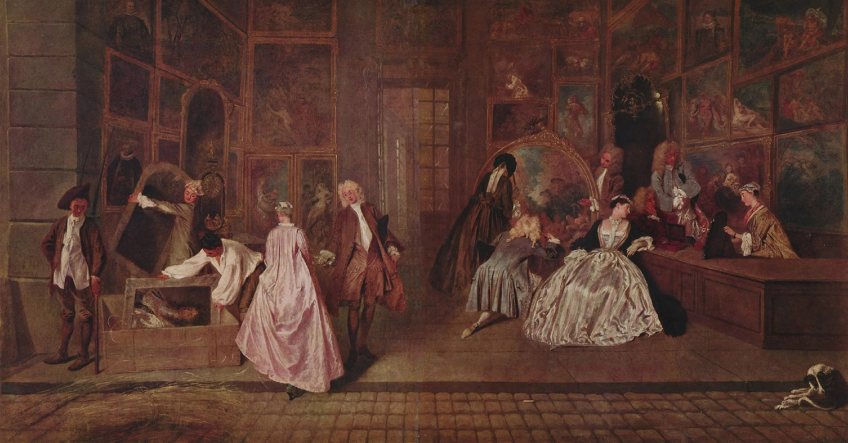 "Вывеска лавки Жерсена", 1720 г., 162 × 308 см, Шарлоттенбург, Берлин