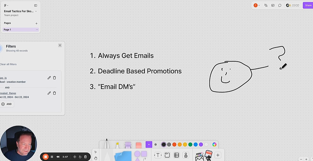 Фрагмент видео "Email DM Method". Видео можно посмотреть на Бусти