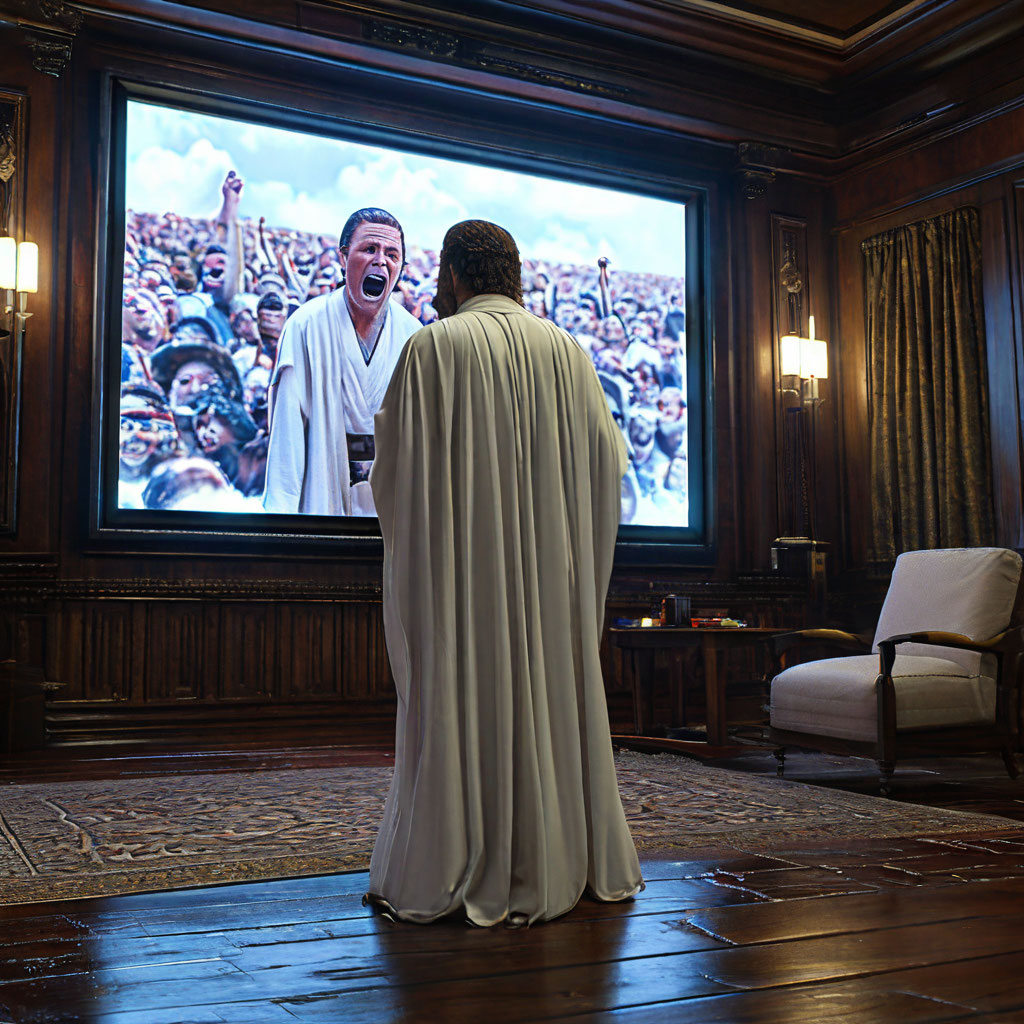 Нейросеть такая нейросеть :)) Особо доставили разрисованные клоуны на заднем плане. Попадание 100%, ящетаю.