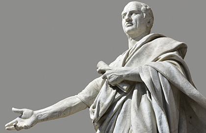 Римский философ, мыслитель живший при распаде Римской республике Цицерон (Marcus Tullius Cicero)