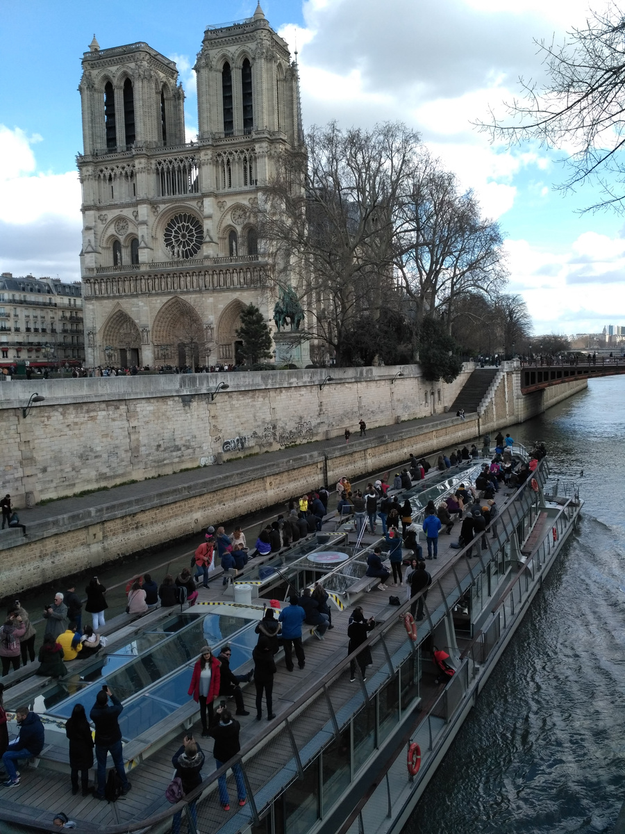 Нотр- Дам-де-Пари. Март 2019 г. Храм ещё жив и шпиль ещё на месте! Фото автора