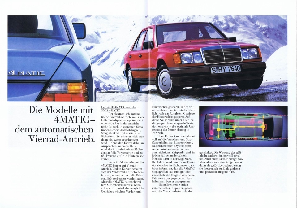 Первый массовый седан от Мерседес оснащавшийся полным приводом.