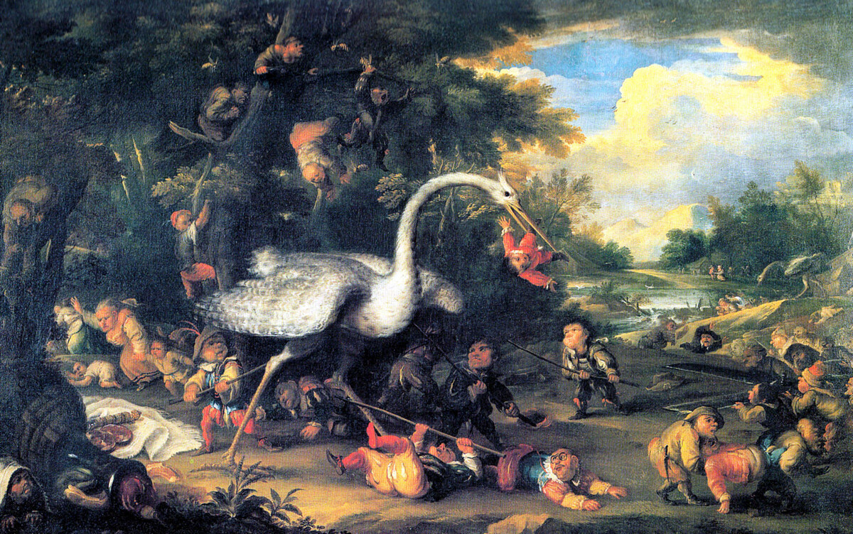 Пейзаж с цаплей