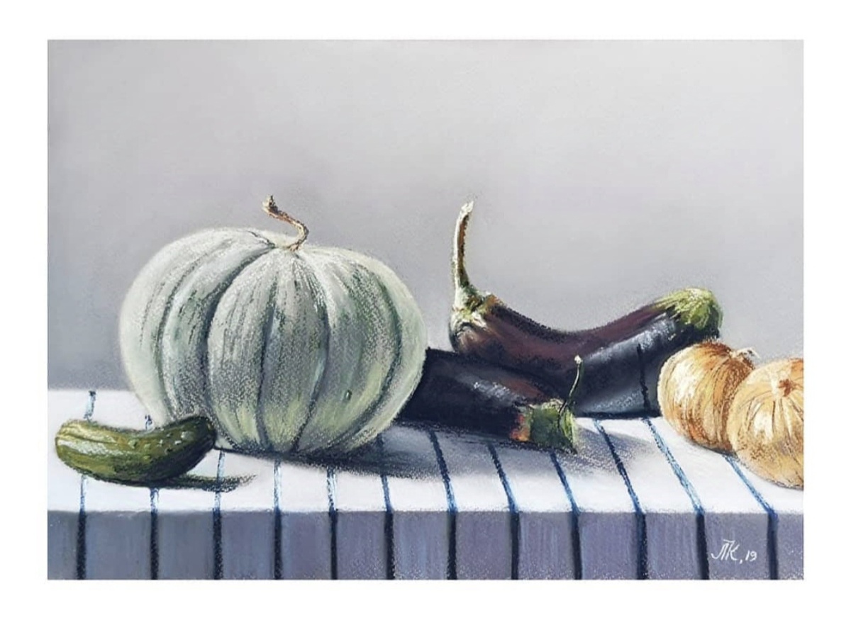 Крицкая Линда дары осени бумага пастель 30-40 см