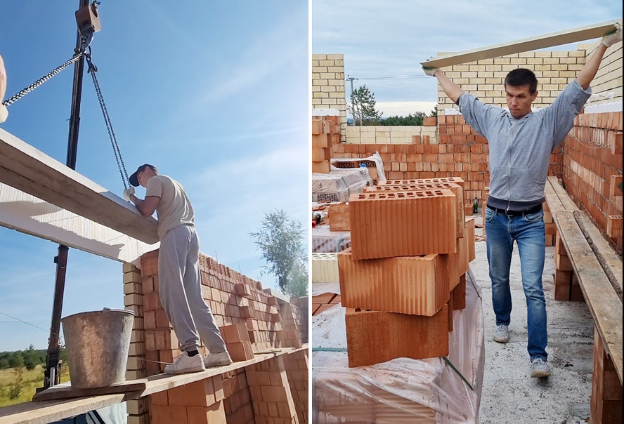Стройка кирпичного дома