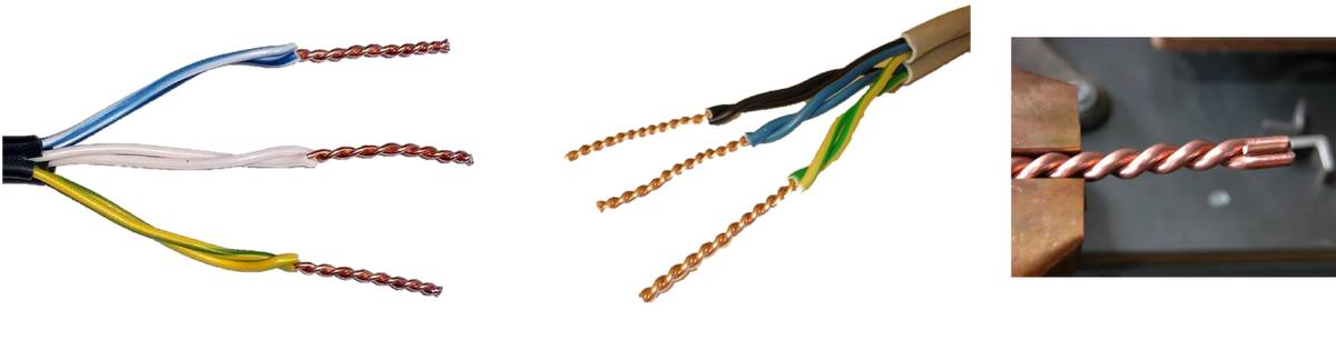 Рисунок 1. Вариант качественного скручивания жил для последующей сварки или пайки. Изображения взяты из открытых источников и переработаны командой НПО ЭлектроРазработки