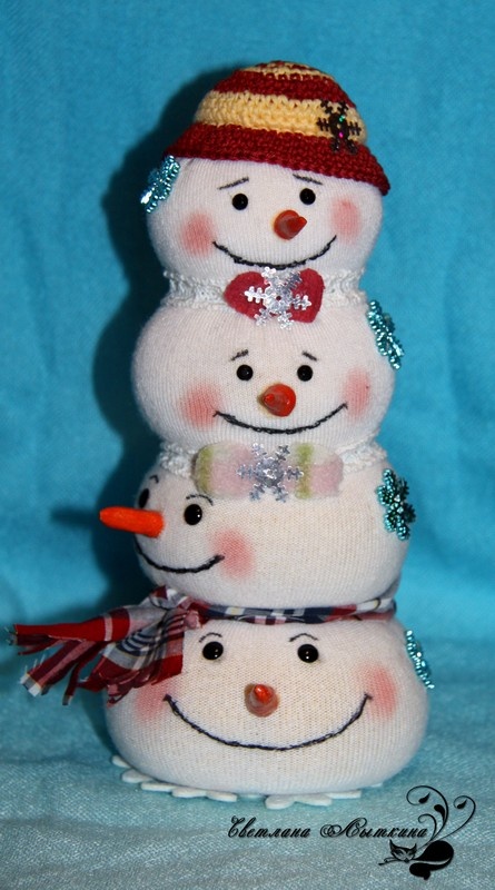 Работа автора статьи "Пирамида снеговиков"