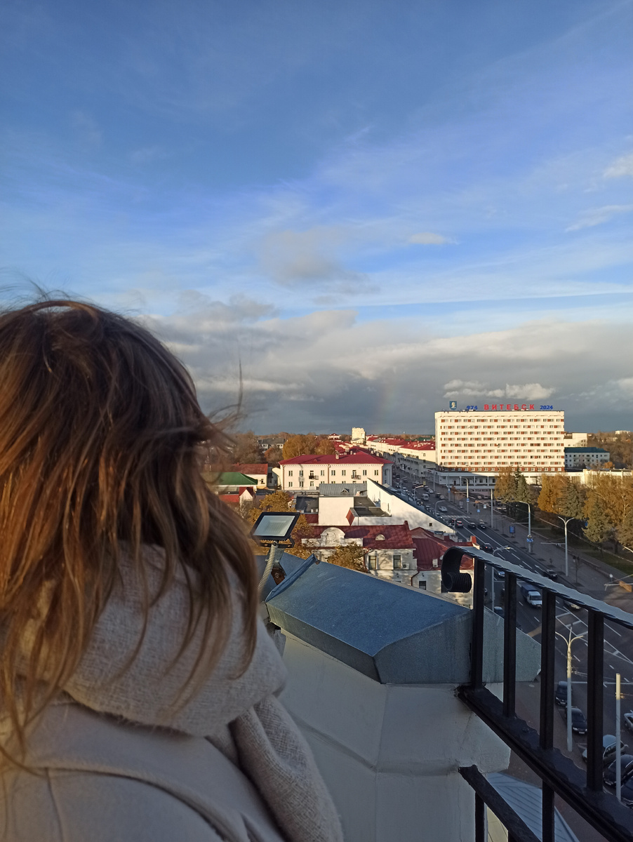 Радуга над Витебском. Вид с ратуши.