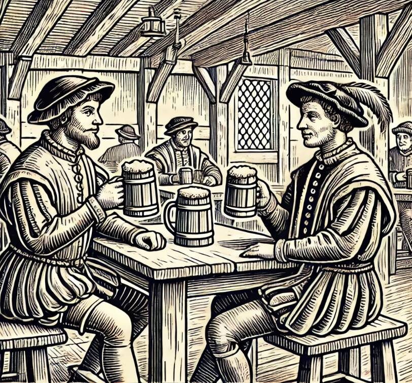 Средневековая гравюра сгенерированная нейросетью 