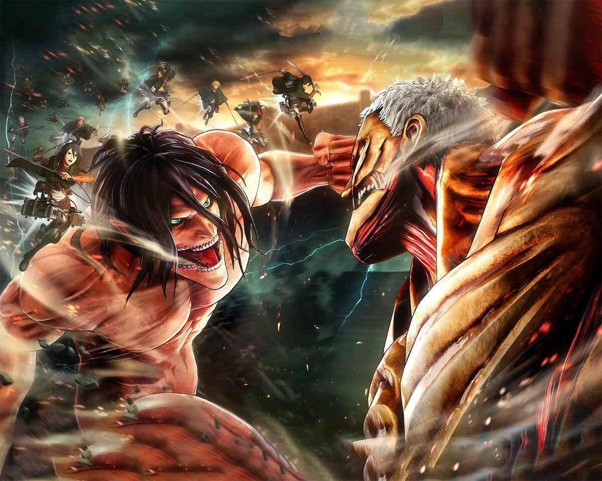кадр из аниме "Атака на титанов"