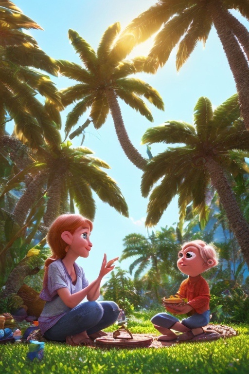 В сказочном лесу. (мама ничего, а девочка страшненькая.