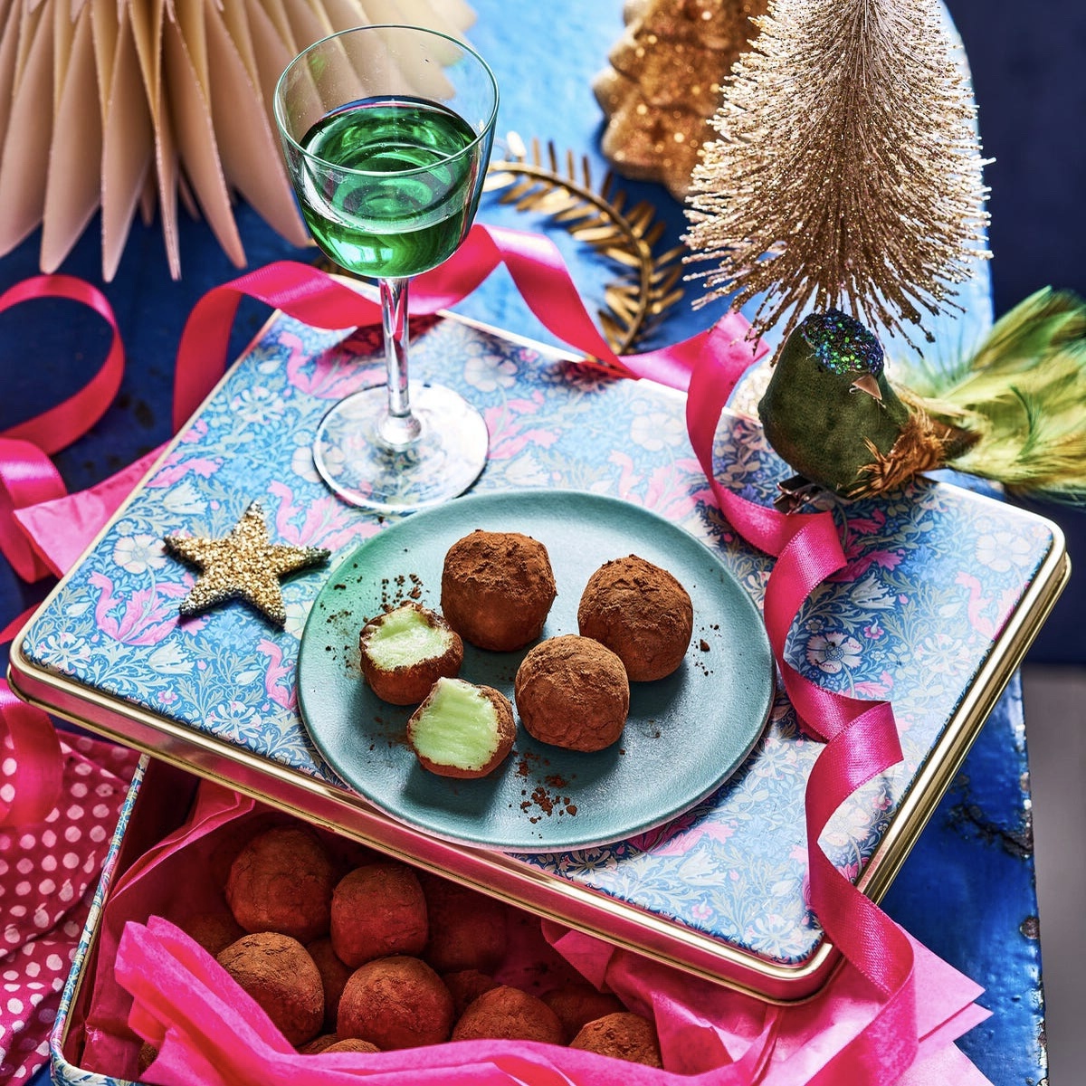 Шоколадно-мятные трюфели